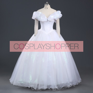 Deluxe Cinderella White Dress Cosplay  