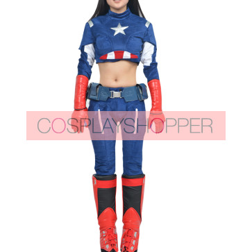 Captain America Female Cosplay Costume