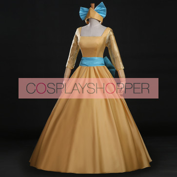 Anastasia Yellow Dress Cosplay Costume