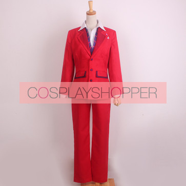 Tokyo Ghoul Shu Tsukiyama Red Suit Cosplay Costume