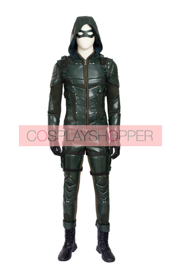 Arrow Season 5 Oliver Suit Cosplay costumeWith Boots