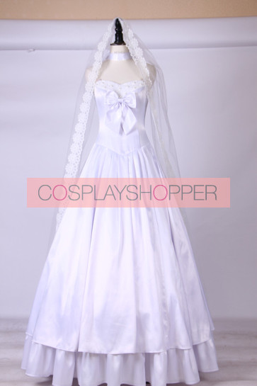 Fate/Zero Saber 10th Anniversary Wedding Dress Cosplay Costume Version 2
