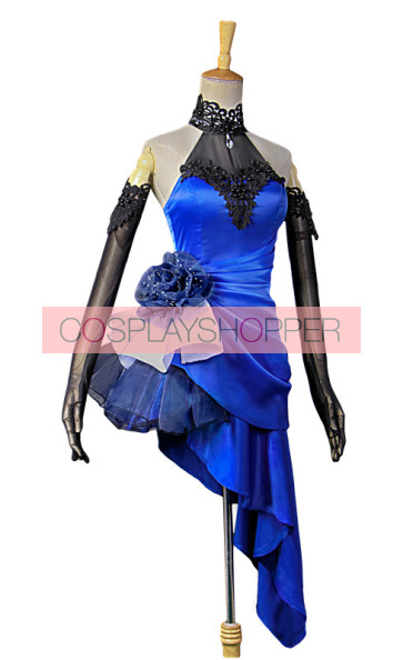 Fate/Extella Saber Blue Dress Cosplay Costume