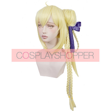 60cm Gold Record of Grancrest War Siluca Meletes Cosplay Wig