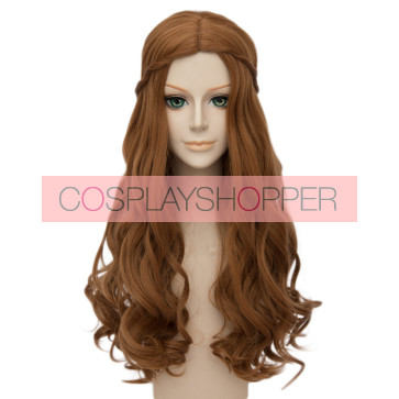 Brown 60cm Alice in Wonderland 2 The White Queen Alice Cosplay Wig
