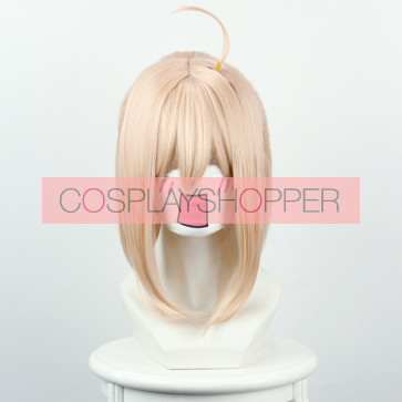 Light Yellow 40cm Fate/Grand Order Saber Cosplay Wig