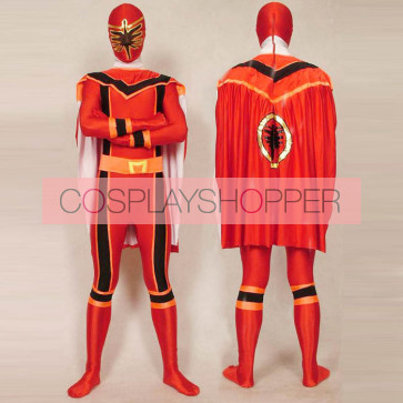Red Power Rangers Mystic Uniform Spandex Zentai Costume