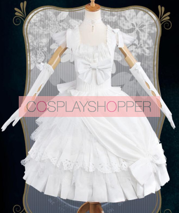 Black Butler Kuroshitsuji Elizabeth Midford White Dress Cosplay Costume