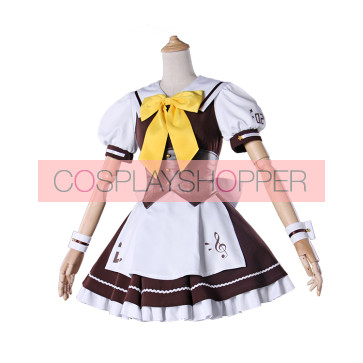 Vocaloid Kagamine Rin Cafe Maid Cosplay Costume 