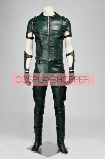Arrow 4 Oliver Queen Green Arrow Cosplay Costume
