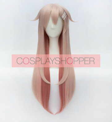 Pink 80cm Kantai Collection Yudachi Cosplay Wig