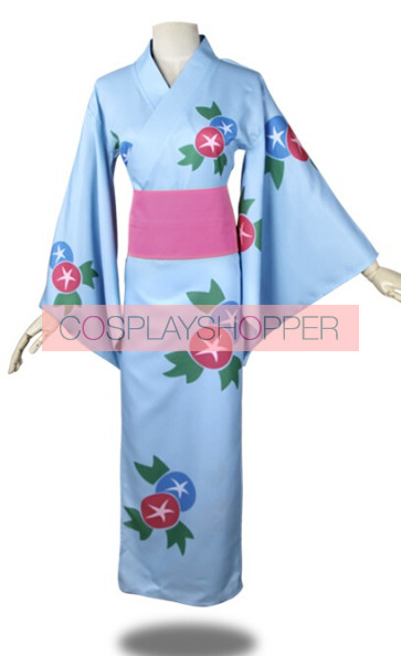 Anohana: The Flower We Saw That Day Meiko "Menma" Honma Blue Kimono Cosplay Costume