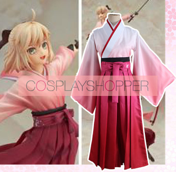 Fate/Stay night Saber Pink Kimono Cosplay Costume