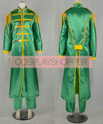 The Beatles Sgt Pepper Lonely Hearts Club Band John Lennon Cosplay Costume (Green)