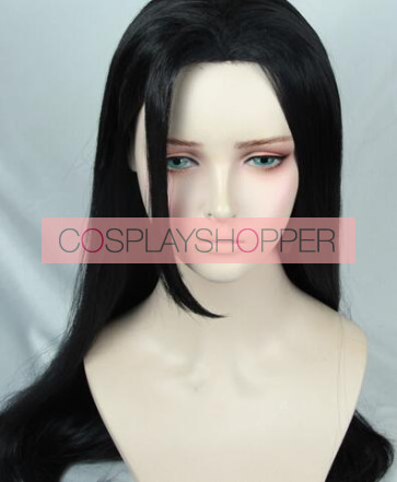 Black 60cm Overwatch Young Anna Cosplay Wig