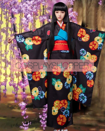 Hell Girl Jigoku Shoujo: Girl from Hell Ai Enma Kimono Cosplay Costume