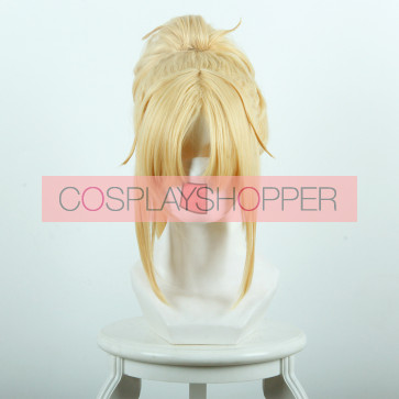 Gold 40cm Fate/Apocrypha Mordred Cosplay Wig