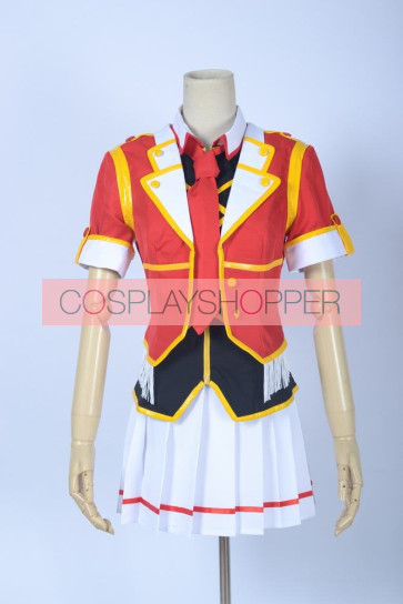 Love Live! SR Card Rin Hoshizora Red Cosplay Costume