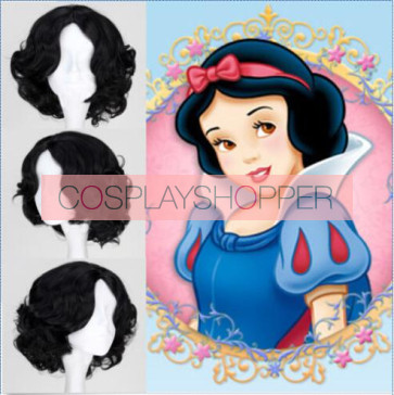 Black 30cm Princess Snow White Cosplay Wig