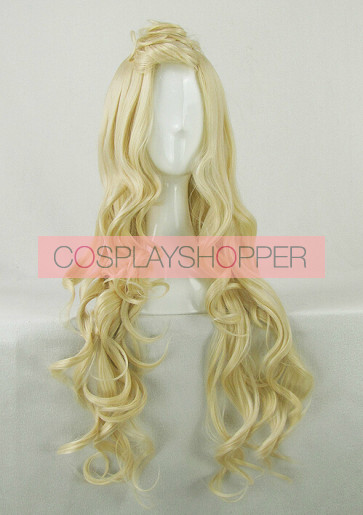 Golden 80cm ZONE-00 Hime Cosplay Wig