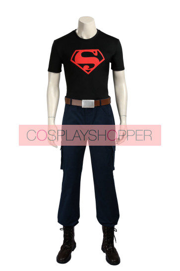 Young Justice Superboy (Conner Kent: Kon-El) Cosplay Costume With Boots