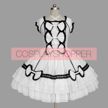 White Bandage Stylish Cotton Gothic Lolita Dress