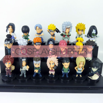 21-Piece Naruto Mini PVC Action Figure Set