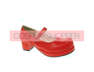Red 1.8" Heel High Adorable Suede Round Toe Cross Straps Platform Women Lolita Shoes