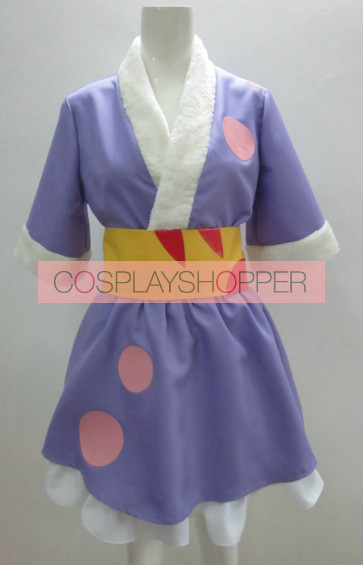 K-ON! Mio Akiyama Purple Kimono Cosplay Costume