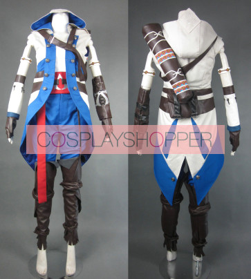Assassin's Creed III Connor Kenway Cosplay Costume - Light Blue Edition