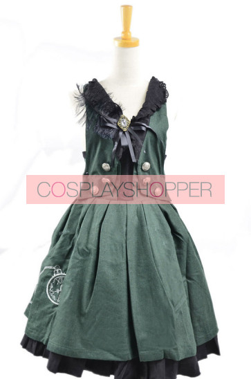 Sweet Green Stylish 100% Cotton Lolita Dress