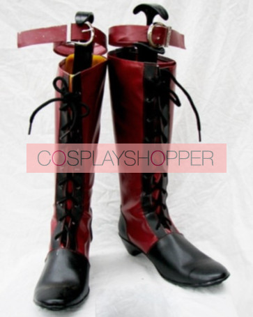 Black Butler Kuroshitsuji Ciel Imitation Leather Rubber Cosplay Boots