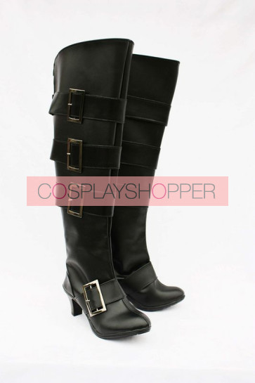 Black Butler Kuroshitsuji UnderTaker Imitation Leather Cosplay Boots