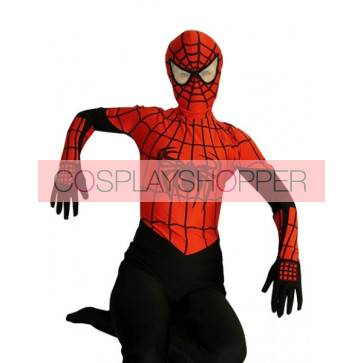 Black & Red Lycra Spandex Spiderman Zentai Suit