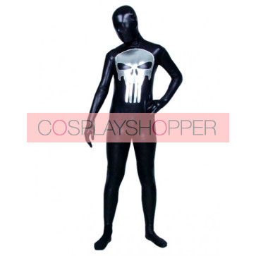 Black Skeleton Full Body Unisex PVC Zentai Suit