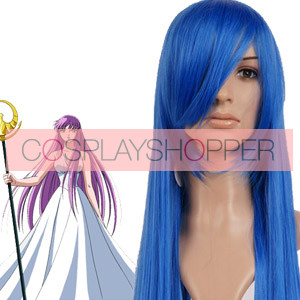 Blue 100cm Saint Seiya Athena Cosplay Wig