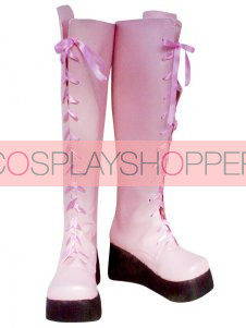 Kingdom Hearts II Yuna Imitation Leather Cosplay Boots