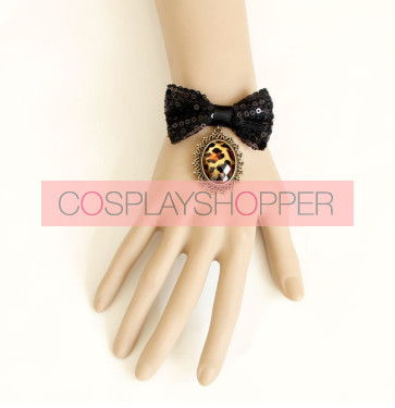 Charming Black Bow Lady Lolita Wrist Strap