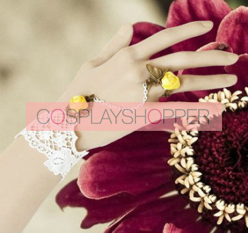 Charming Handmade Floral Lolita Bracelet And Ring Set