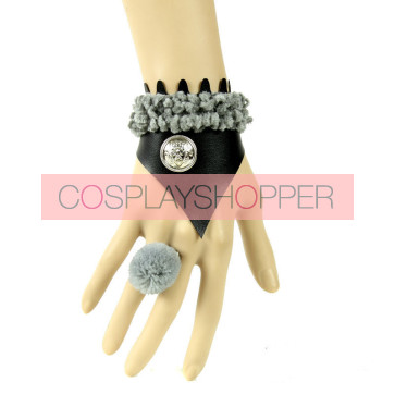 Charming Leather Button Fashion Lady Handmade Lolita Wrist Strap