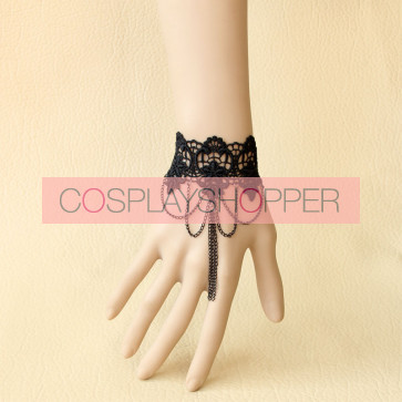 Classic Black Lace Handmade Lolita Wrist Strap