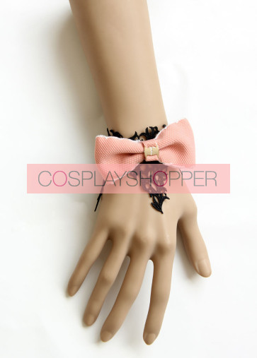 Classic Lace Pink Bow Girls Lolita Wrist Strap
