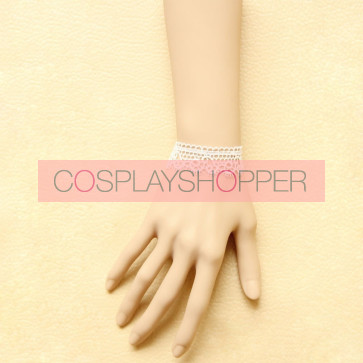 Concise Cute White Lace Office Girls Lolita Wrist Strap