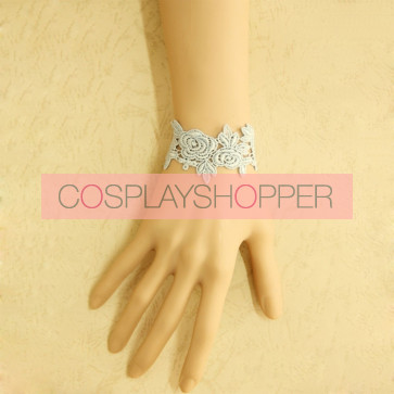 Concise Light Blue Lace Lolita Wrist Strap