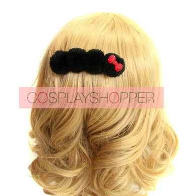 Cute Black Bow Girls Handmade Lolita Hairpin