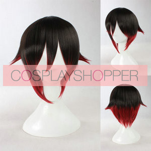 Black and Red 35cm RWBY Red Trailer Cosplay Wig