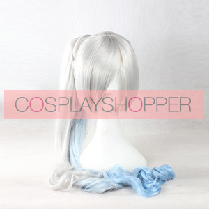 White and Blue 120cm RWBY "White" Trailer Cosplay Wig