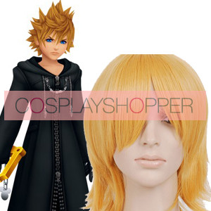 Gold 32cm Kingdom Hearts Roxas Cosplay Wig