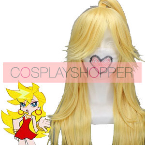 Golden 80cm Panty & Stocking With Garterbelt Anarchy Panty Cosplay Wig