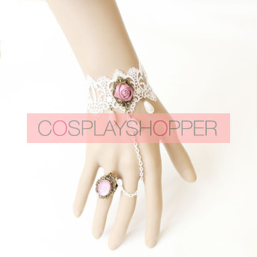 Gorgeous Rose Handmade Lolita Bracelet And Ring Set